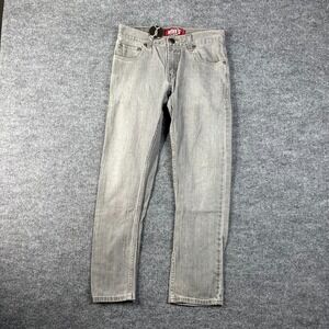 Levi's 511 Skinny Jeans Women's 14 Gray Denim Stretch Classic Zip Fly - 29X26